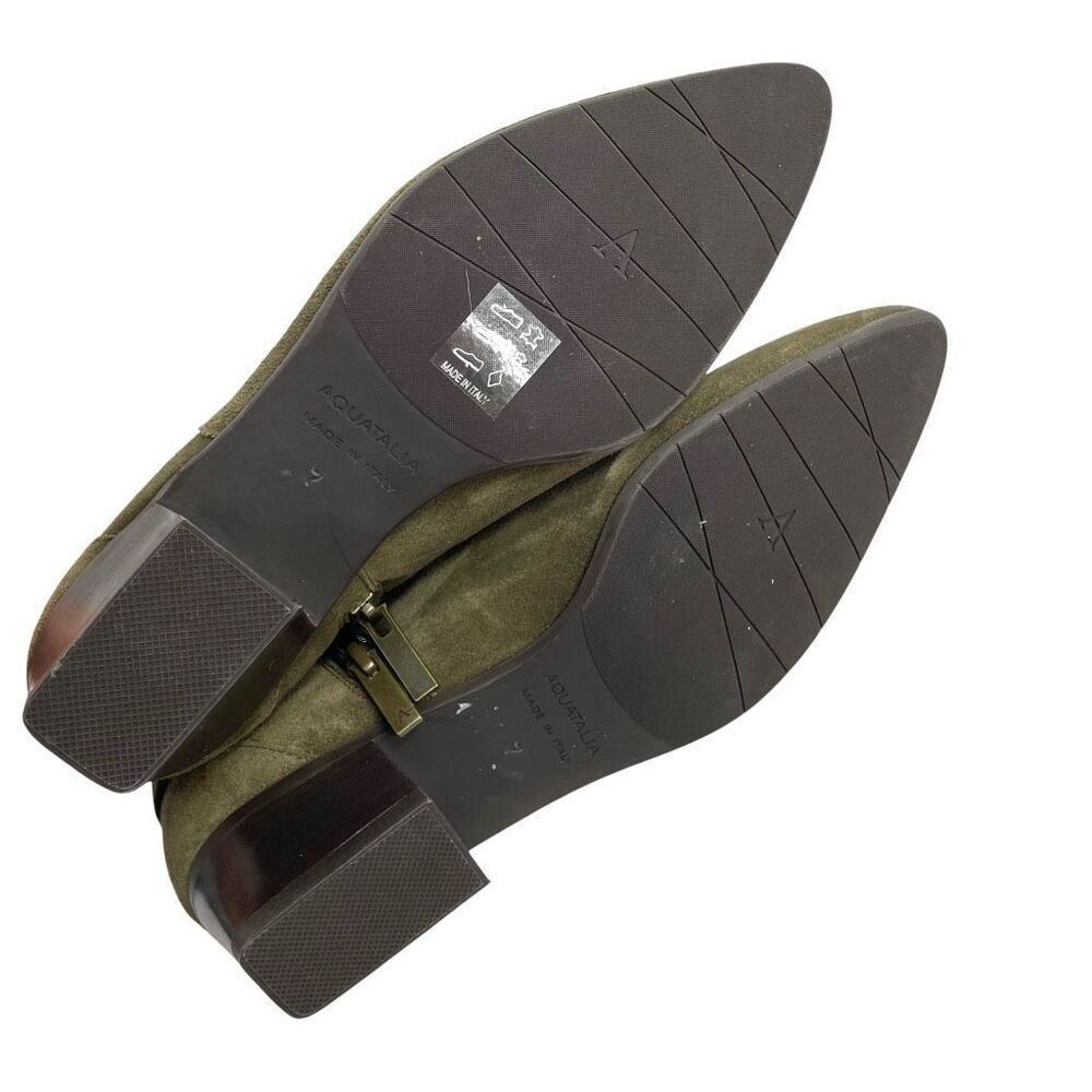 NEW AQUATALIA Fernn Weatherproof Suede Booties Size 7 green - Picture 12 of 13